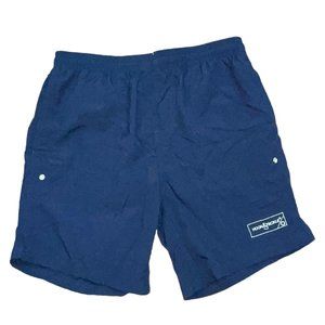 Men's Hook & Tackle Blue Mesh Lined Fishing Shorts Bathing Suit Trunks SZ Medium